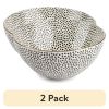 (2 pack) Large Stoneware Bowl, Dot Collection