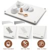 Stone Dish Drying Mats Home Dish Quick Drying Stone Pad Diatomaceous Earth Draining Mat with Anti-Slip Stainless Steel Feet