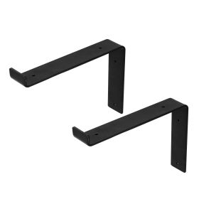 2Pack Wall Mounted Shelf Bracket Heavy Duty L-Shaped Metal Shelf Bracket Rack Support with Screws Set (Option: 2PcsShelfBracketT3)